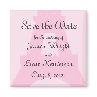 Pretty Paris Save the Date zazzle_magnet