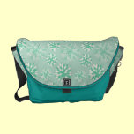 Pretty Pastel Aqua Abstract Floral Messenger Bag messenger bags