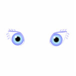 Pretty Pastel Blue Eyes Acrylic Cut Outs