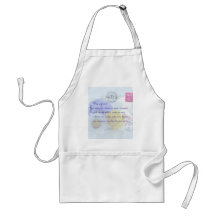 Pretty Pastel Blue Floral Irish Blessing Aprons