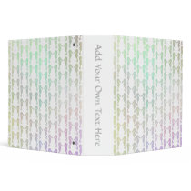 Pretty Pastel Color Seahorse Pattern Binders