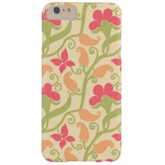 Pretty Pastel Colors Flowers And Paisley Pattern Barely There iPhone 6 Plus Case