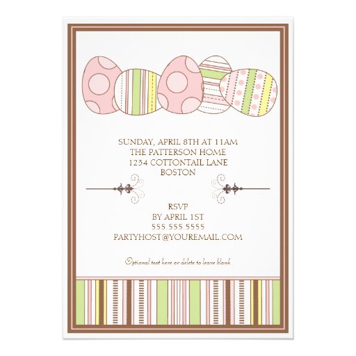 Pretty Pastel Decorate Easter Brunch Invitation