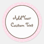 Pretty Pastel Pink Polka Dots Sticker