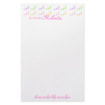 Pretty Pastel Shoes Make Life Fun Custom Stationery