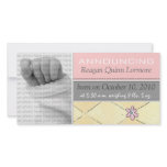 Pretty Pastels Baby Girl Birth Announcements Photo Cards
