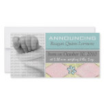 Pretty Pastels Baby Girl Birth Announcements Photo Cards
