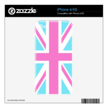 Pretty Pastels Union Flag iPhone 4 Skin