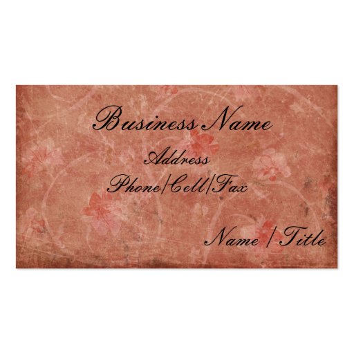 Pretty Pattern Business Card Templates (front side)