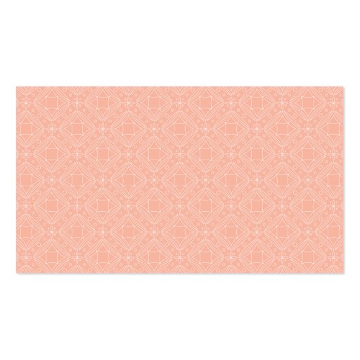 Pretty Pattern Calling Card Business Card Template (back side)