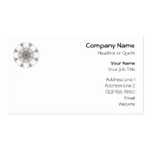 Pretty Pattern on a White Background. Business Card Template