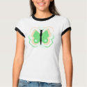 Pretty Peach And Green Butterfly Shirt