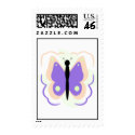 Pretty Peach And Purple Butterfly Postage Stamp