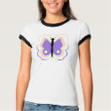 Pretty Peach And Purple Butterfly Shirt