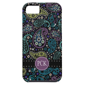 Pretty Peacock Colors Paisley Pattern iPhone 5 Cases