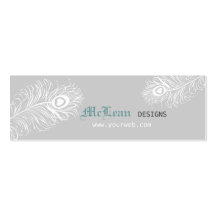 Pretty Peacock Feather Business Card Templates