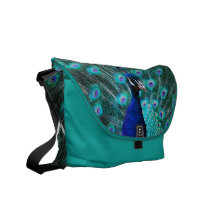 Pretty Peacock Messenger Bag