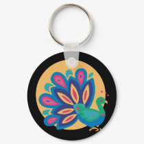 Pretty Peacock One keychains