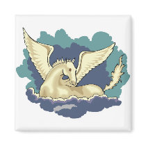 pretty pegasus in the clouds magnets