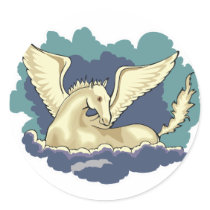 pretty pegasus in the clouds stickers by doonidesigns pretty pegasus in the clouds stickers