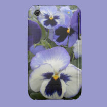 Pretty Periwinkle Pansies IPhone 3 Case casemate cases