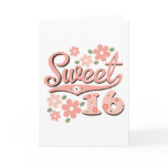 Pretty Petal Sweet 16 Greeting Card