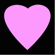 Pretty Pink and Black Love Heart. Acrylic Cut Out