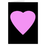 Pretty Pink and Black Love Heart. Cards