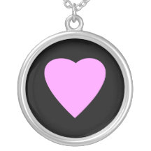 Pretty Pink and Black Love Heart. Custom Jewelry