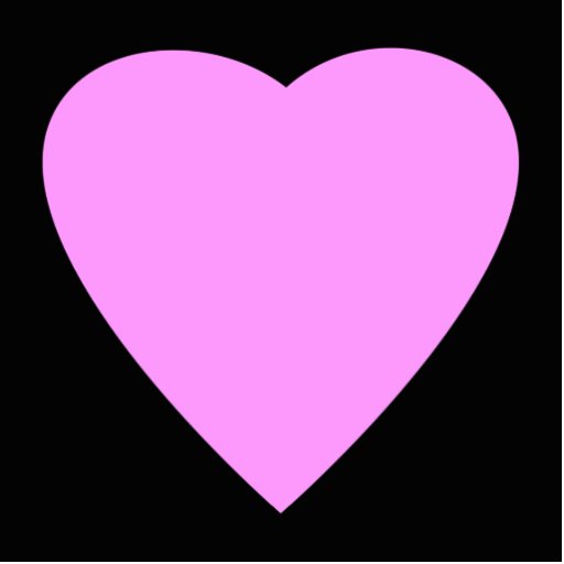 Pretty Pink and Black Love Heart. Photo Cut Outs
