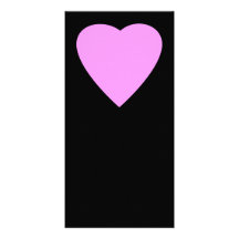 Pretty Pink and Black Love Heart. Photo Greeting Card