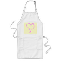 Pretty Pink and Cream Love Heart. Apron