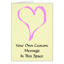 Pretty Pink and Cream Love Heart. Greeting Cards