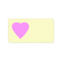 Pretty Pink and Cream Love Heart. Personalized Address Label