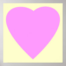 Pretty Pink and Cream Love Heart. Posters