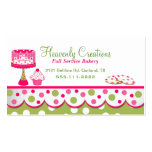 Pretty Pink and Green Bakery Business Card