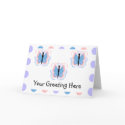 Pretty Pink And Light Blue Butterfl Greeting Card by bugspot Pretty Pink And Light Blue Butterfl Greeting Card