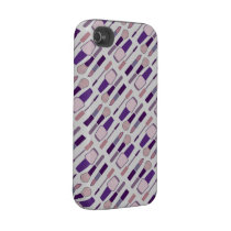 Pretty Pink and Purple Makeup Set Iphone 4 Tough Cases