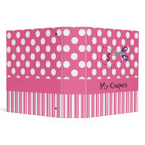 Pretty Pink and White Coupon Organizer Binders