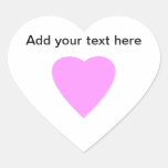 Pretty Pink and White Love Heart. Heart Sticker