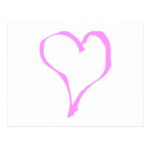 Pretty Pink and White Love Heart. Post Cards