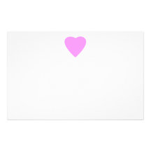 Pretty Pink and White Love Heart. Stationery Design
