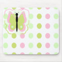 Pretty Pink And Yellow Butterfly Mousepad by bugspot Pretty Pink And Yellow Butterfly Mousepad