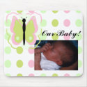 Pretty Pink And Yellow Butterfly Mousepad by bugspot Pretty Pink And Yellow Butterfly Mousepad