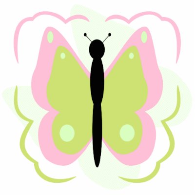 Pretty Pink And Yellow Butterfly Ornament Photo Cutouts by bugspot