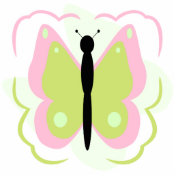 Pretty Pink And Yellow Butterfly Ornament