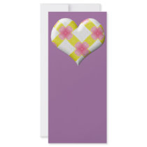 Pretty Pink and Yellow Heart Custom Rack Cards