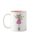 Pretty Pink Angel Ballerina Mug by stick_figures Pretty Pink Angel Ballerina Mug