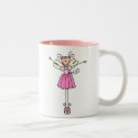 Pretty Pink Angel Ballerina Mug by stick_figures Pretty Pink Angel Ballerina Mug
