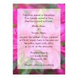 pretty pink azalea flowers Christian wedding invit Announcements